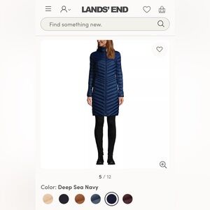 Lands End women’s Wanderweight Down Coat. Size XS (2/4)